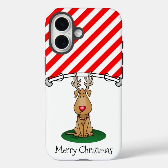 Funny Jingle This Red Nose Reindeer Dog Cute Case-Mate iPhone Case (Back)