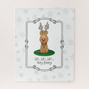 Funny Jingle This Red Nose Reindeer Dog Cute Jigsaw Puzzle