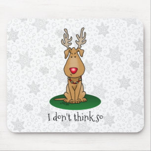 Funny Jingle This Red Nose Reindeer Dog Cute Mouse Mat