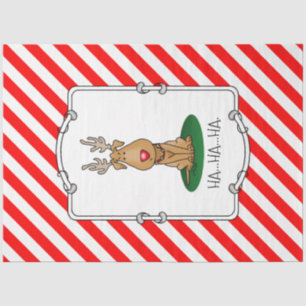 Funny Jingle This Red Nose Reindeer Dog Cute Tissue Paper