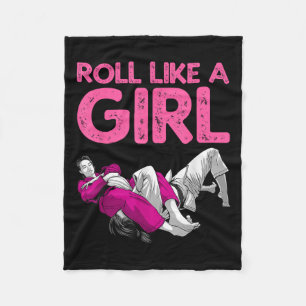 Funny Jiu Jitsu Art For Women Girls Kids Brazilian Fleece Blanket