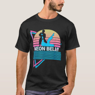 Funny Jiu Jitsu Bjj Retro Neon Belly  T-Shirt