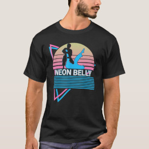 Funny Jiu Jitsu BJJ Retro Neon Belly T-Shirt