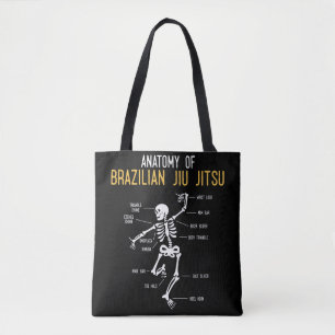 Funny Jiu Jitsu Fighter Anatomy BJJ Training Humor Tote Bag