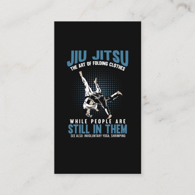 Funny Jiu Jitsu Fighters BJJ Training Humour Business Card (Front)