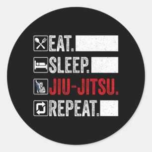 Funny Jiu Jitsu For Men Women Kids Brazilian Jiu Classic Round Sticker