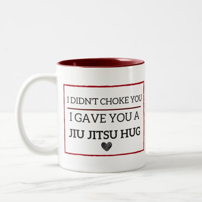 Funny Jiu Jitsu Hug Mug (Left)