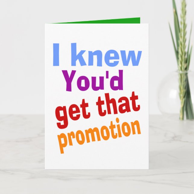 funny job promotion card (Front)