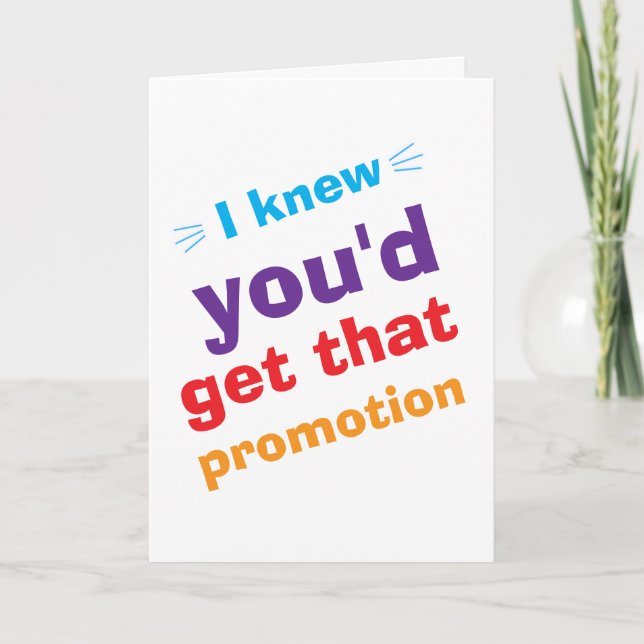 funny job promotion congratulations card (Front)
