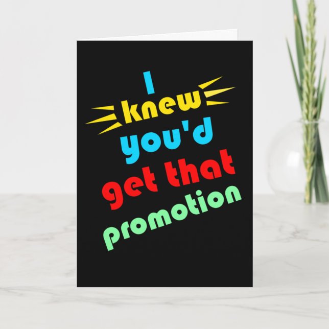 funny job promotion congratulations card (Front)