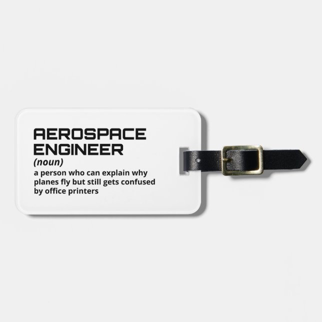 Funny Job Tag – Aerospace Engineer (Front Horizontal)
