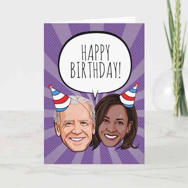 Funny Joe and Kamala Birthday Card (Front)