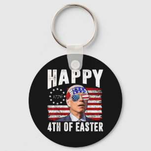 Funny Joe Biden 4th Of July Happy 4th Of Easter Us Key Ring
