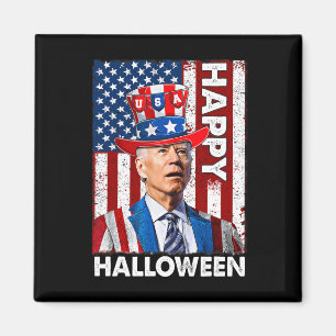 Funny Joe Biden 4th Of July Happy Halloween Americ Magnet