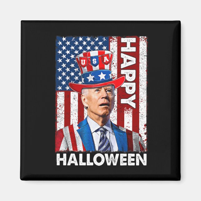 Funny Joe Biden 4th Of July Happy Halloween Americ Magnet (Front)