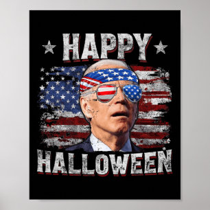 Funny Joe Biden 4th Of July Happy Halloween Americ Poster