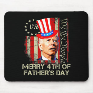 Funny Joe Biden 4th Of July Merry 4th Of Father's Mouse Mat