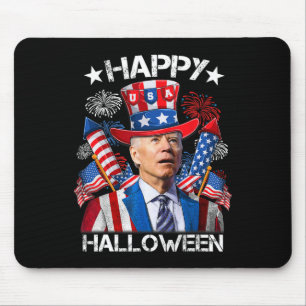 Funny Joe Biden 4th Of July Shirt Happy Halloween Mouse Mat