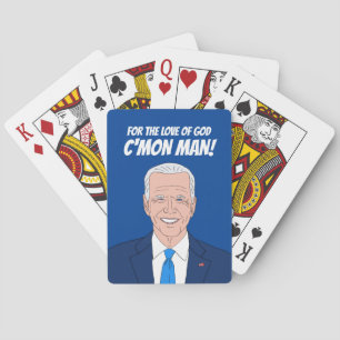 Funny Joe Biden cartoon and humourous political Playing Cards