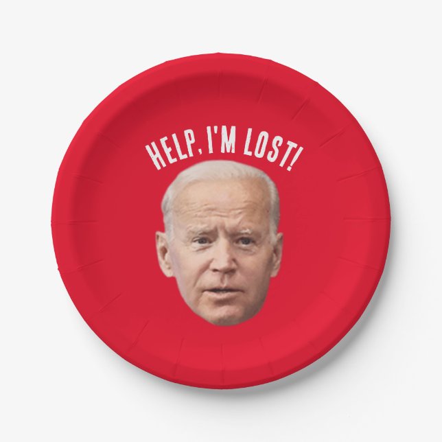 FUNNY JOE BIDEN CHRISTMAS PARTY PAPER PLATES (Front)