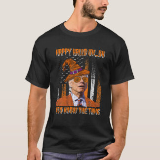 Funny Joe Biden Confused Anti Biden Pumpkin Happy T-Shirt