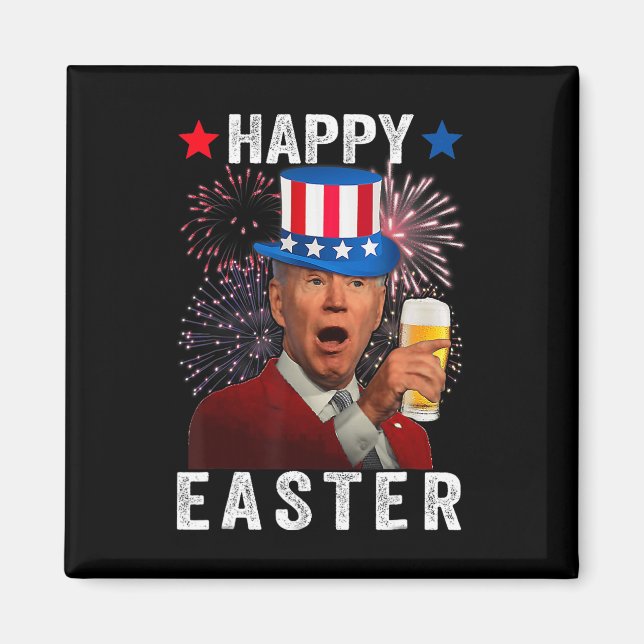 Funny Joe Biden Confused Happy Easter For 4th Of J Magnet (Front)