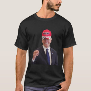 Funny Joe Biden Dons Trump 2024 Cap  T-Shirt