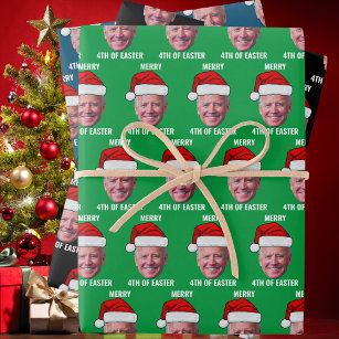 Funny Joe Biden Happy 4th Of Easter Christmas Wrapping Paper Sheet
