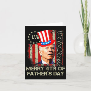 Funny Joe Biden Happy 4th Of Father's Day Shirts 4 Card