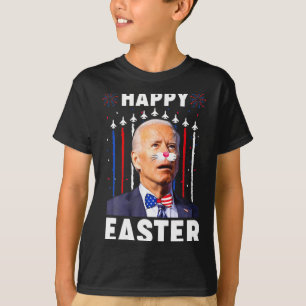 Funny Joe Biden Happy 4th Of July Confused Easter  T-Shirt