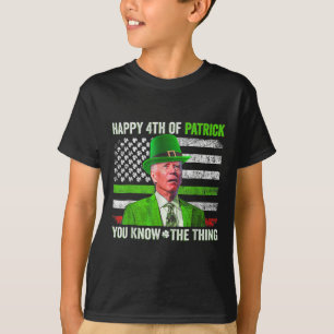 Funny Joe Biden Happy 4th Of July Confused St Patr T-Shirt