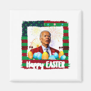 Funny Joe Biden Happy Easter Confused 4th Of July  Magnet