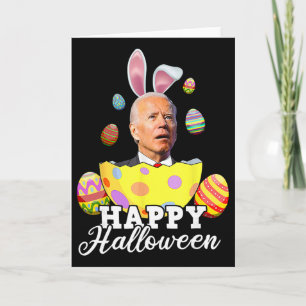 Funny Joe Biden Happy Halloween Confused Easter Bi Card