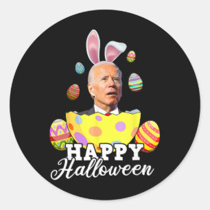 Funny Joe Biden Happy Halloween Confused Easter Bi Classic Round Sticker