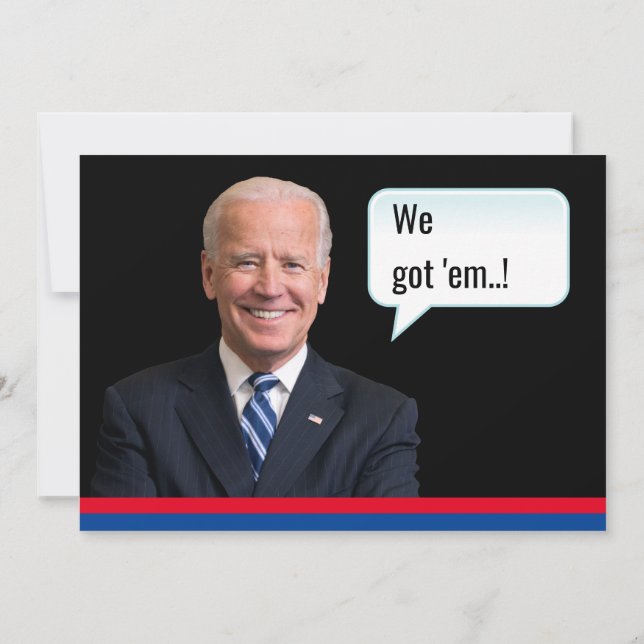 Funny Joe Biden Mens Birthday Suspect Information  Invitation (Back)