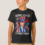 Funny Joe Biden Merry 4th Of Christmas 4th Of July T-Shirt<br><div class="desc">Funny Joe Biden Merry 4th Of Christmas 4th Of July Firework</div>