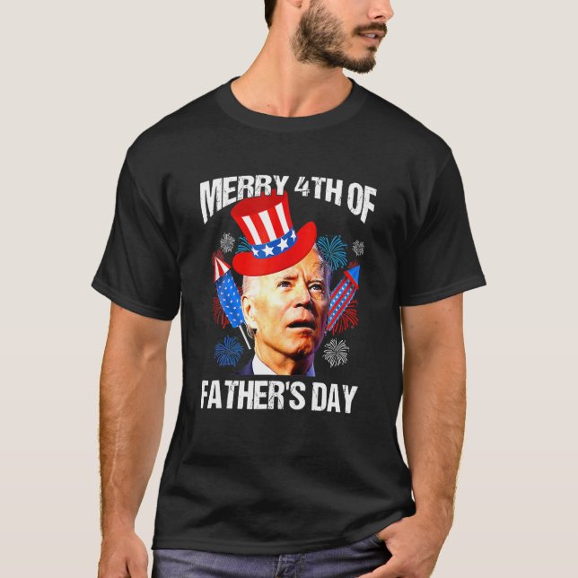 Funny Joe Biden Merry 4Th Of July Confused Father' T-Shirt (Front)