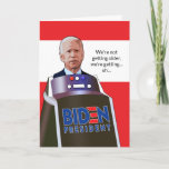 Funny Joe Biden Over The Hill President Birthday Card<br><div class="desc">Send a topical and funny birthday card to riff on the 2020 USA presidential election, and let loose with some political humour to lighten up the year. Sleepy Joe Biden is depicted here as Captain Pike, communicating through his robot computer wheelchair thingy to remind your friends and family we're not...</div>