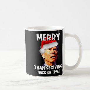 Funny Joe Biden Santa Hat Merry Thanksgiving Chris Coffee Mug