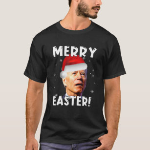 Funny Joe Biden Santa Merry Easter Trick Or Treat T-Shirt
