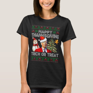 Funny Joe Biden Santa Merry Thanksgiving Christmas T-Shirt