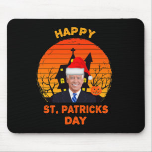 Funny Joe Biden St Patrick Christmas Joe Biden Hal Mouse Mat