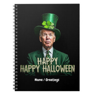 Funny Joe Biden St. Patrick’s Day Confused  Notebook