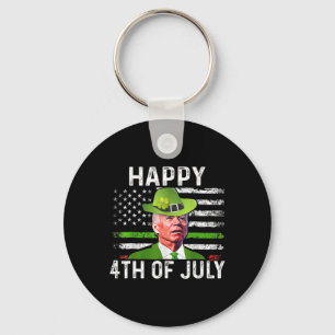 Funny Joe Biden St Patricks Day Happy 4th Of July Key Ring