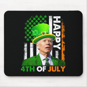 Funny Joe Biden St Patricks Day Happy 4th Of July  Mouse Mat
