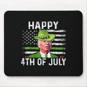 Funny Joe Biden St Patricks Day Happy 4th Of July Mouse Mat