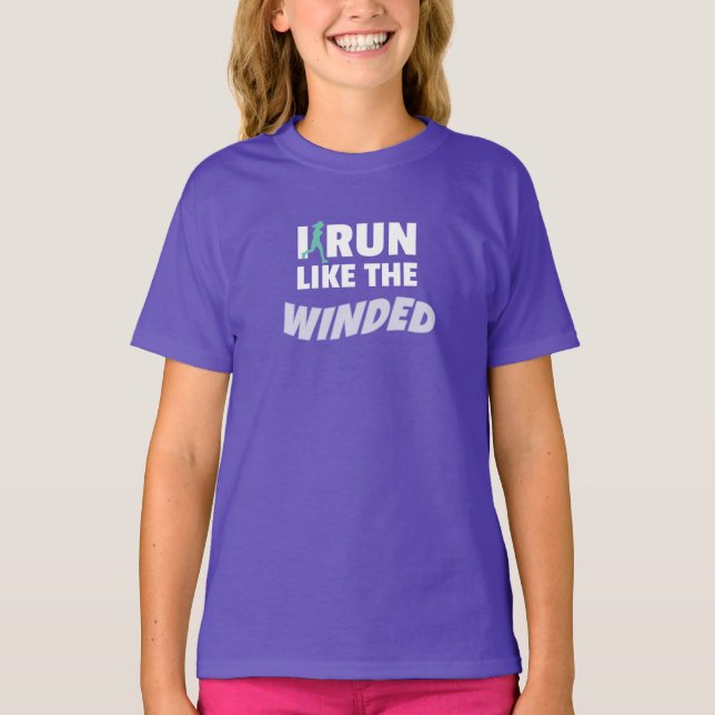 Funny Jogger Runner I Run Like The Winded Running T-Shirt (Front)