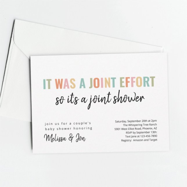 Funny Joint Baby Shower Invitation (Creator Uploaded)