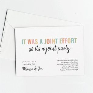 Funny Joint Baby Sprinkle Invitation