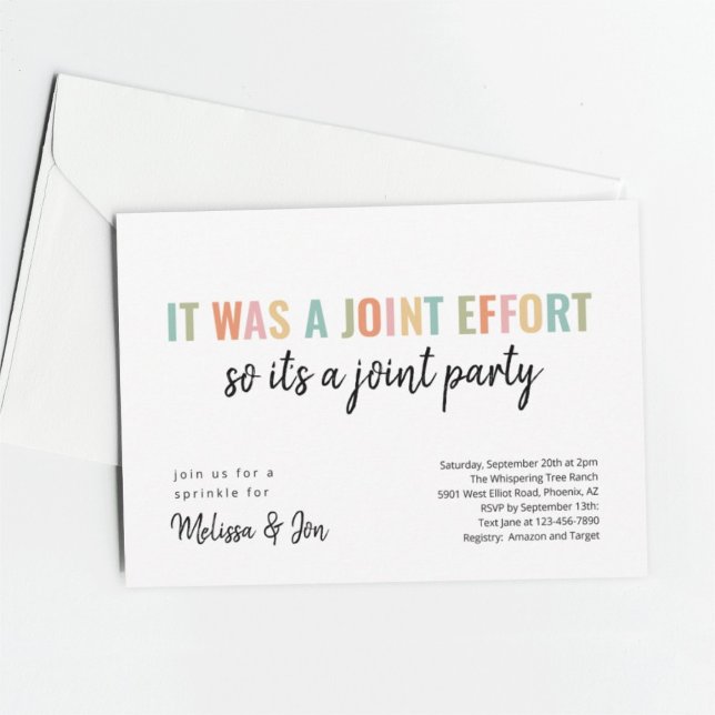 Funny Joint Baby Sprinkle Invitation (Creator Uploaded)